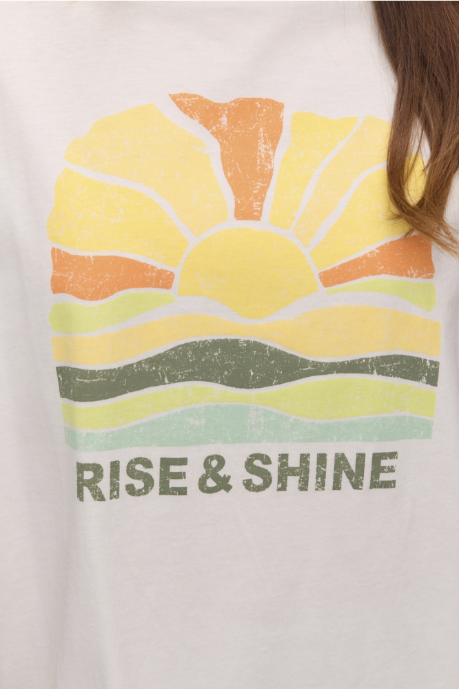VMDINA S/S BOAT NECK TOP JRS BTQ GA 10329527 Snow White/RISE AND SHINE